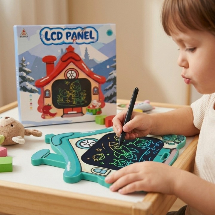 Tablero Mágico Lcd Forma Casa Dibujo Y Escritura Infantil