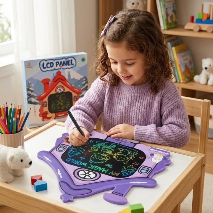 Tablero Mágico Lcd Forma Casa Dibujo Y Escritura Infantil