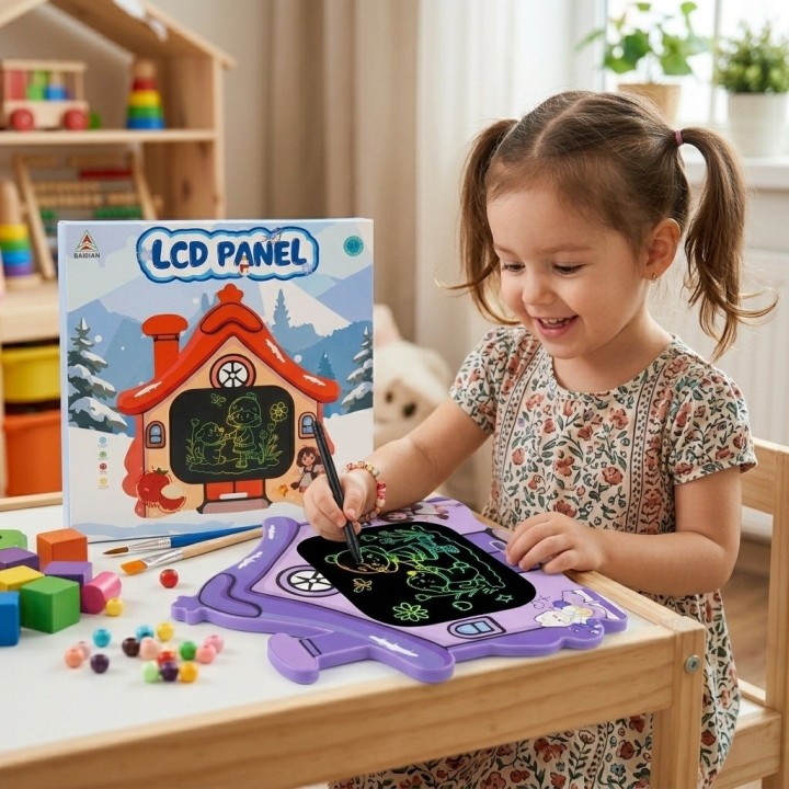 Tablero Mágico Lcd Forma Casa Dibujo Y Escritura Infantil