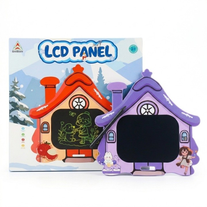 Tablero Mágico Lcd Forma Casa Dibujo Y Escritura Infantil