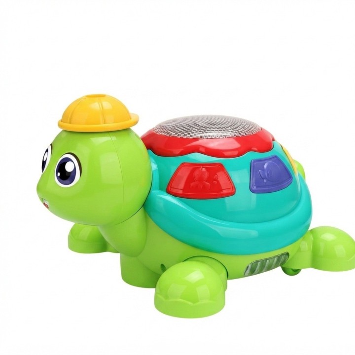 Juguete Tortuga Musical Camina Sopla Bolas Con Luces