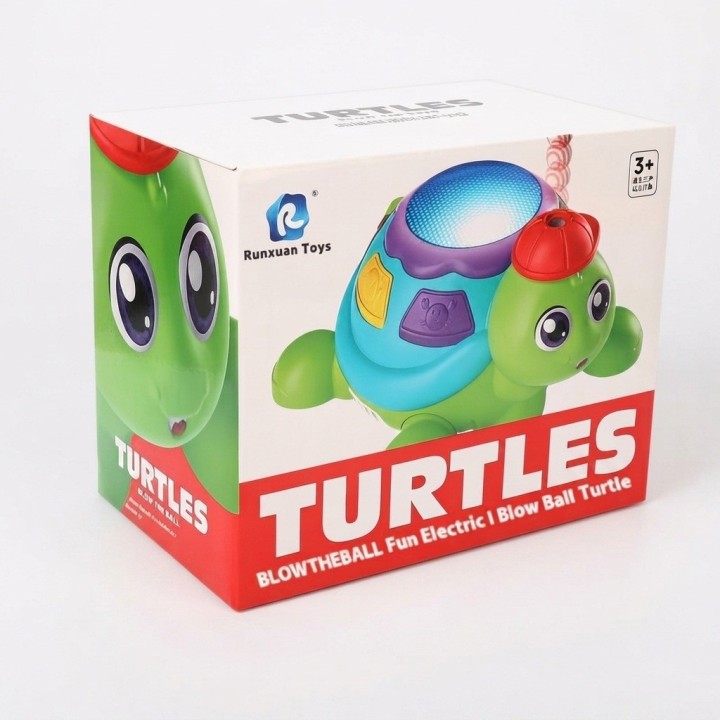 Juguete Tortuga Musical Camina Sopla Bolas Con Luces