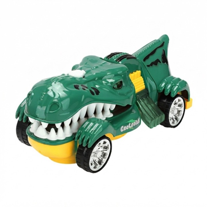 Carro Juguete Cocodrilo Dinosaurio Spray Luces Y Sonido