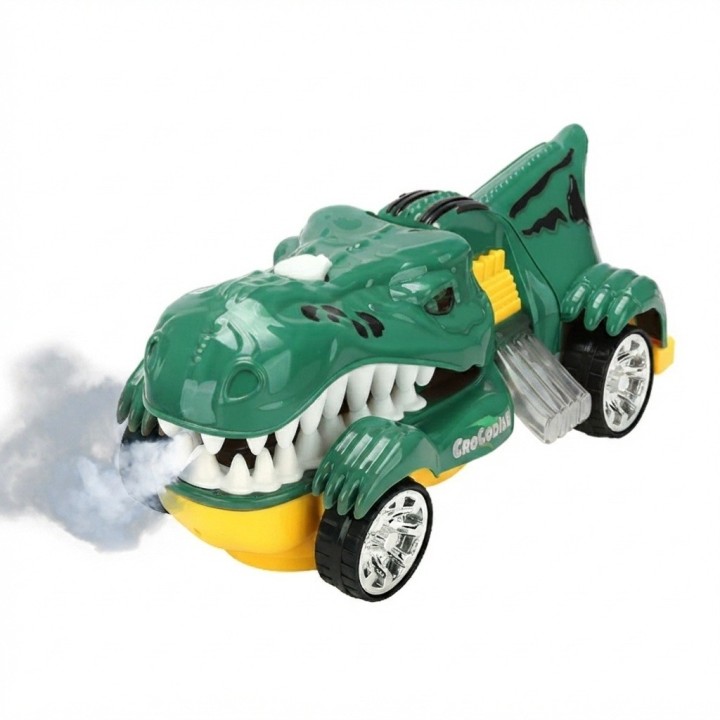 Carro Juguete Cocodrilo Dinosaurio Spray Luces Y Sonido