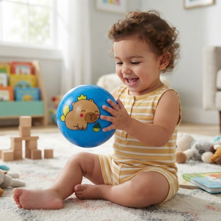 Pelota Inflable Infantil Diseño Capibara Divertido