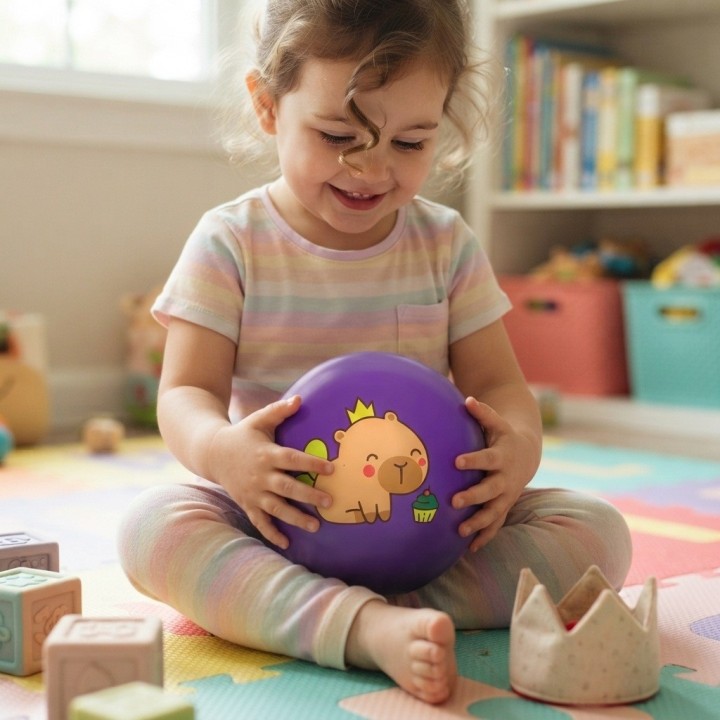 Pelota Inflable Infantil Diseño Capibara Divertido