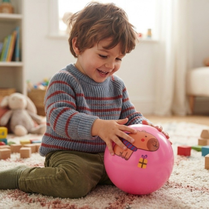 Pelota Inflable Infantil Diseño Capibara Divertido