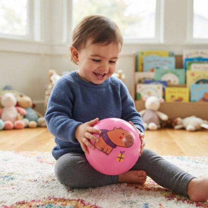 Pelota Inflable Infantil Diseño Capibara Divertido