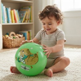 Pelota Inflable Infantil Diseño Capibara Divertido