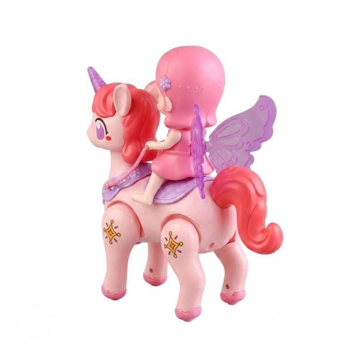 Unicornio Caminante Interactivo Con Hada Y Luz + Baterias