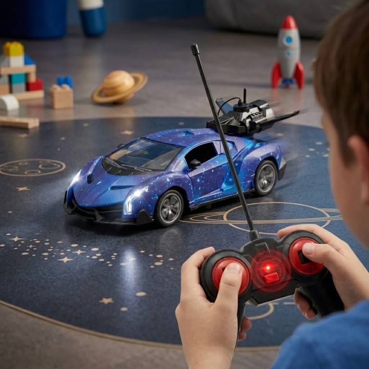 Carro Control Remoto Galaxia Con Vapor Y Luces Recargable