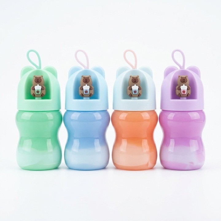 Set 4 Slime Biberon Oso Capibara Juguete Antiestres Infantil