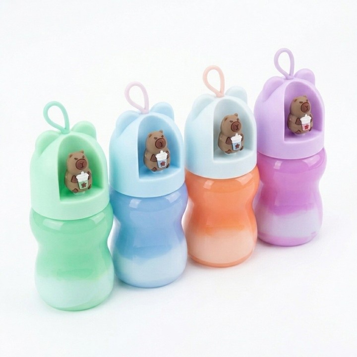Set 4 Slime Biberon Oso Capibara Juguete Antiestres Infantil