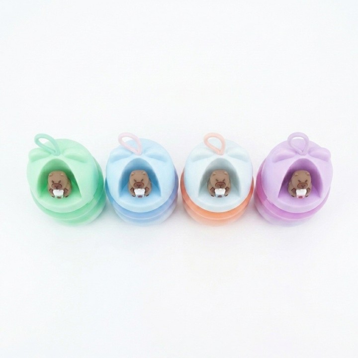 Set 4 Slime Biberon Oso Capibara Juguete Antiestres Infantil