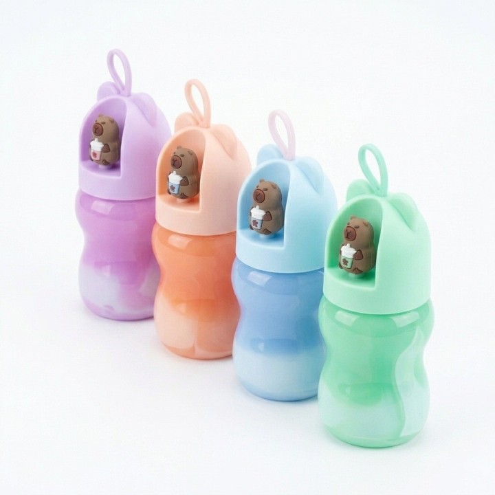 Set 4 Slime Biberon Oso Capibara Juguete Antiestres Infantil