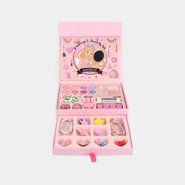 Set Maquillaje Niñas Juguete Accesorios Cofre Espejo