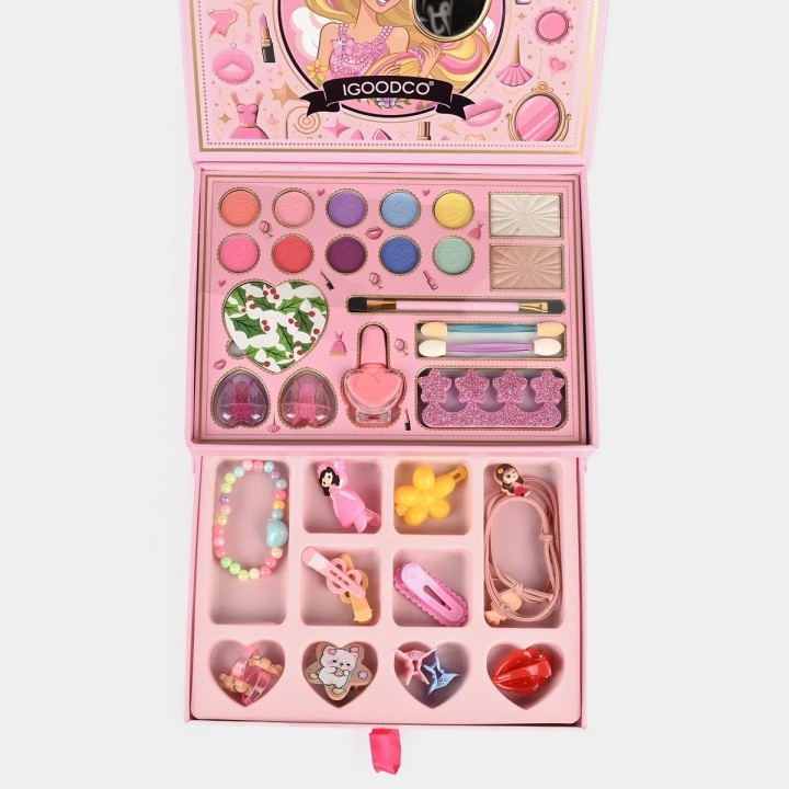 Set Maquillaje Niñas Juguete Accesorios Cofre Espejo