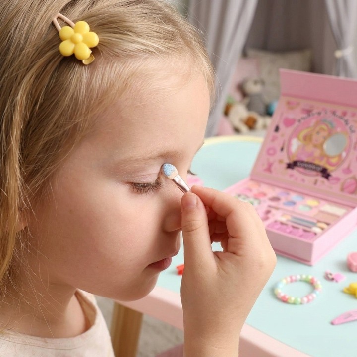 Set Maquillaje Niñas Juguete Accesorios Cofre Espejo