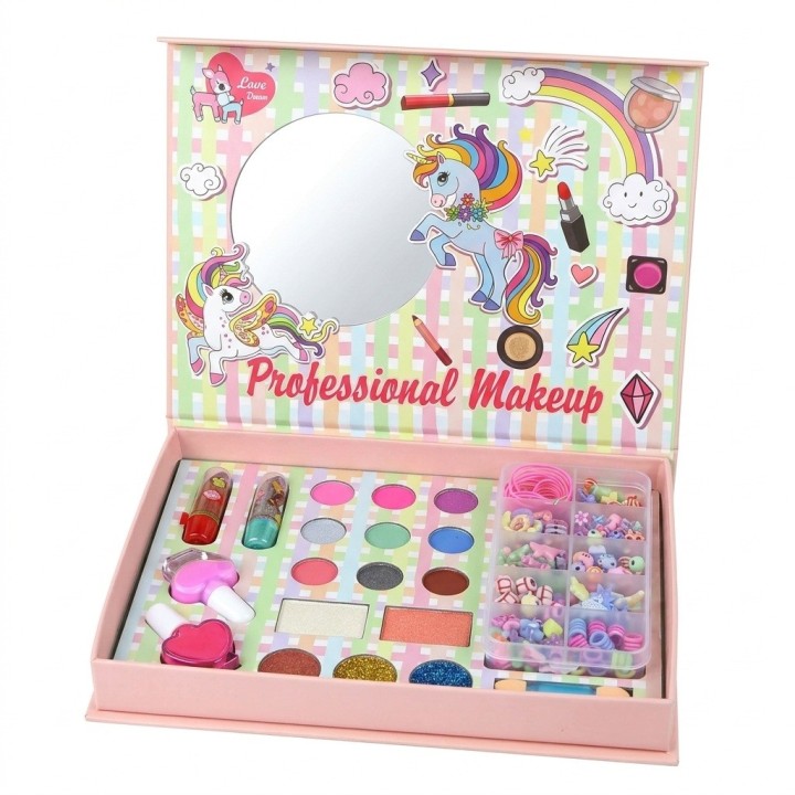 Set Maquillaje Niñas Juguete Bisutería Espejo Accesorios