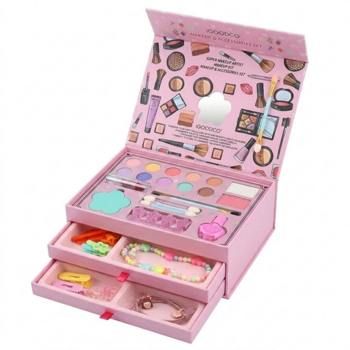 Set Maquillaje Niñas Juguete Maleta Espejo Accesorios