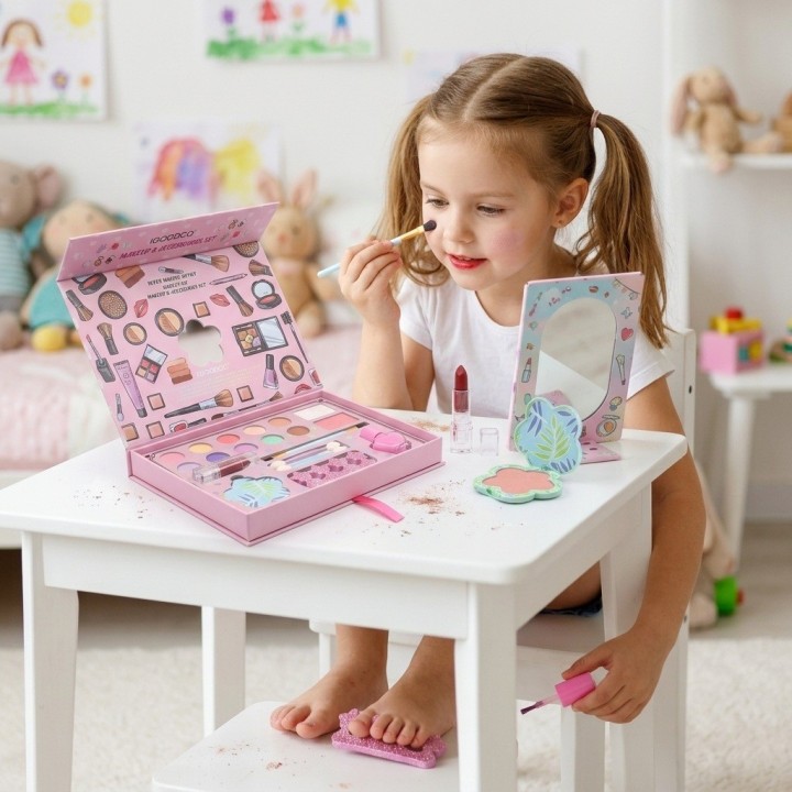 Set Maquillaje Niñas Juguete Maleta Espejo Accesorios
