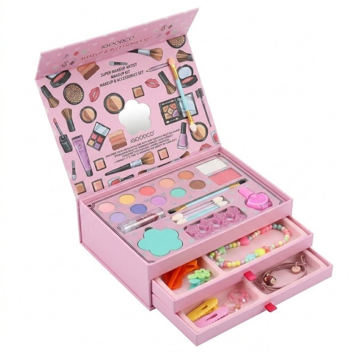 Set Maquillaje Niñas Juguete Maleta Espejo Accesorios