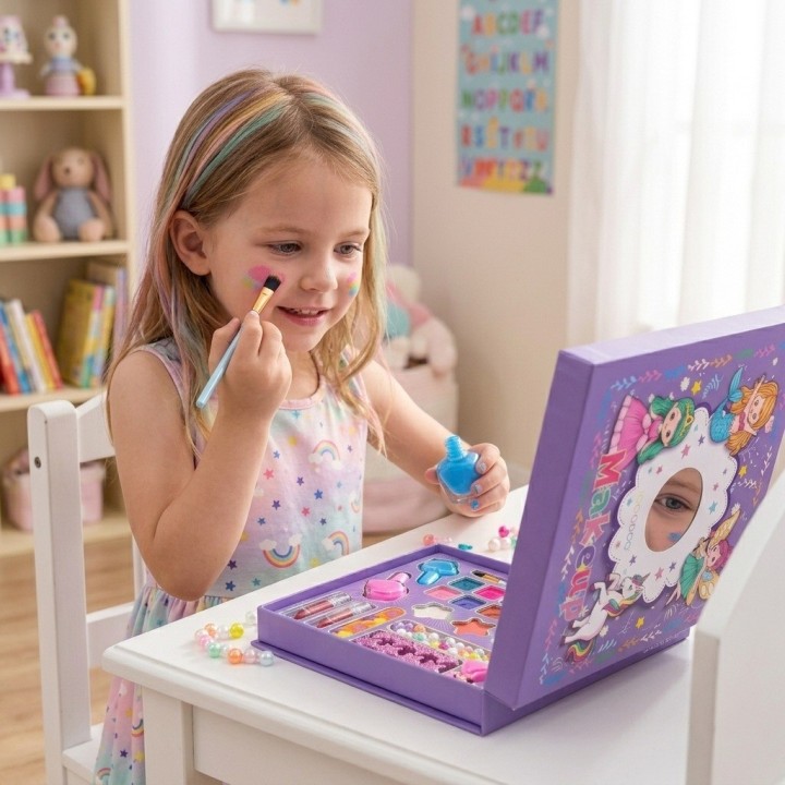 Set Maquillaje Niñas Juguete Princesa Unicornio Hada