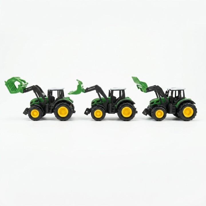 Set 3 Tractores De Granja Juguete Friccion Vehiculos Niños