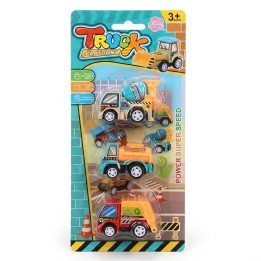 Set 3 Carritos Fricción Construcción Y Limpieza Juguete