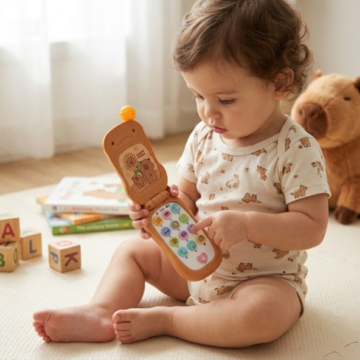 Teléfono Celular Musical Capibara Juguete Infantil + Bateria