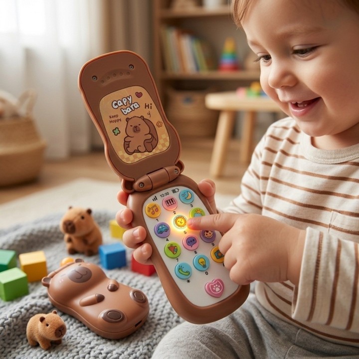 Teléfono Celular Musical Capibara Juguete Infantil + Bateria