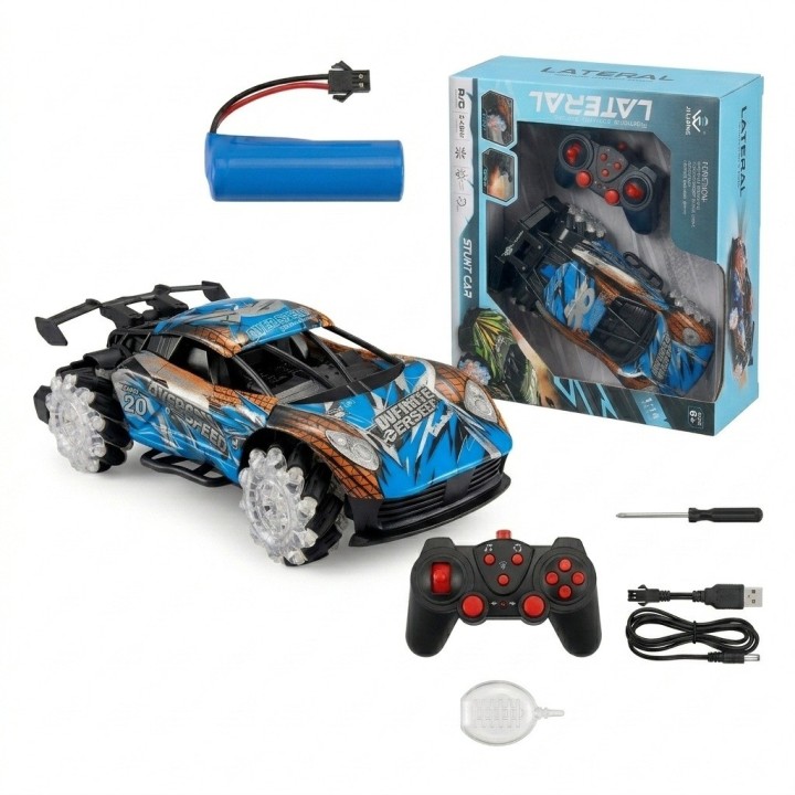 Carro De Control Remoto Acrobático Deportivo Luces Vapor