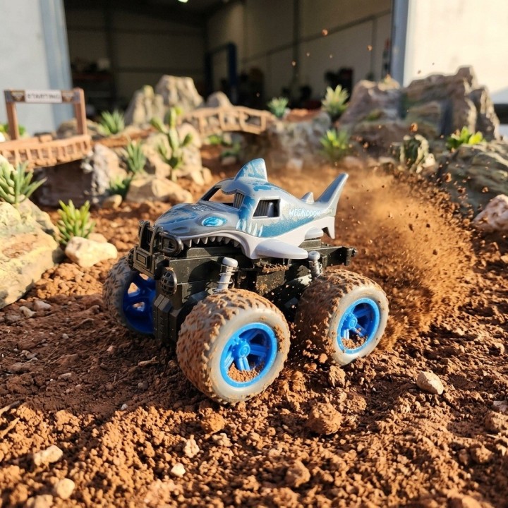Carro Todoterreno Tiburón Megalodón Fricción