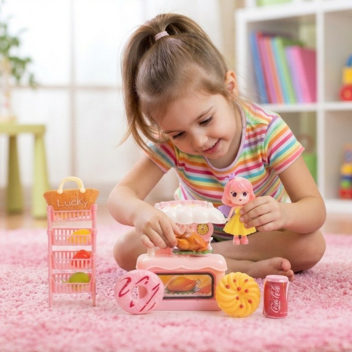Set Tienda Postres Infantil Juguete Niña Accesorios