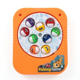 Juego Pesca Eléctrico Giratorio 9 Peces 2 Cañas Amarillo
