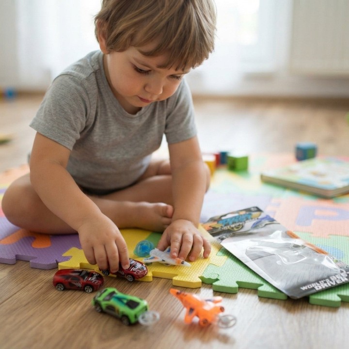Set 5 Carros Y Aviones Fricción Juguete Infantil Variado