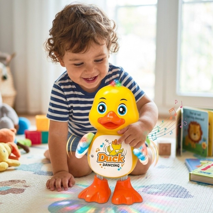 Pato Bailarín Musical Con Luces Y Sonido Juguete Bebé