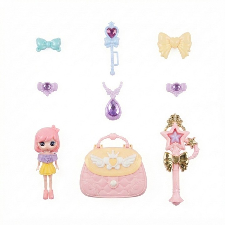 Set De Princesa Juguete Muñeca Bolso Varita Accesorios