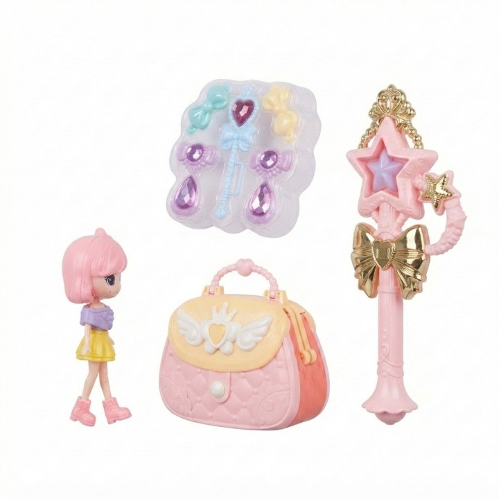 Set De Princesa Juguete Muñeca Bolso Varita Accesorios