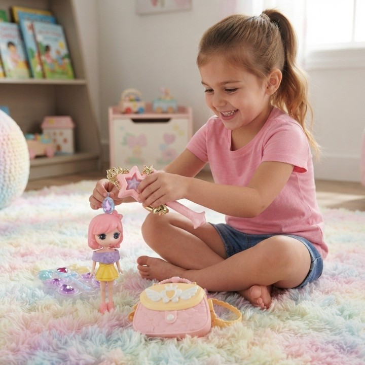 Set De Princesa Juguete Muñeca Bolso Varita Accesorios
