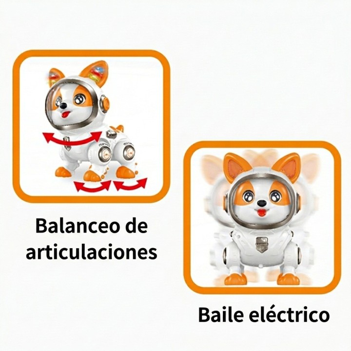 Perro Robot Inteligente Astronauta Interactivo + Luz Sonido