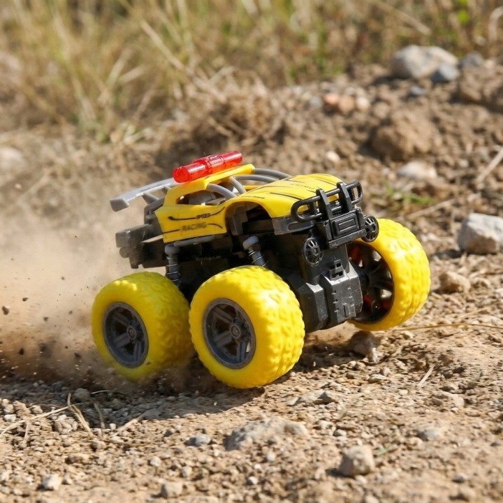 Carro Monstruo Policía Todoterreno De Carreras A Fricción