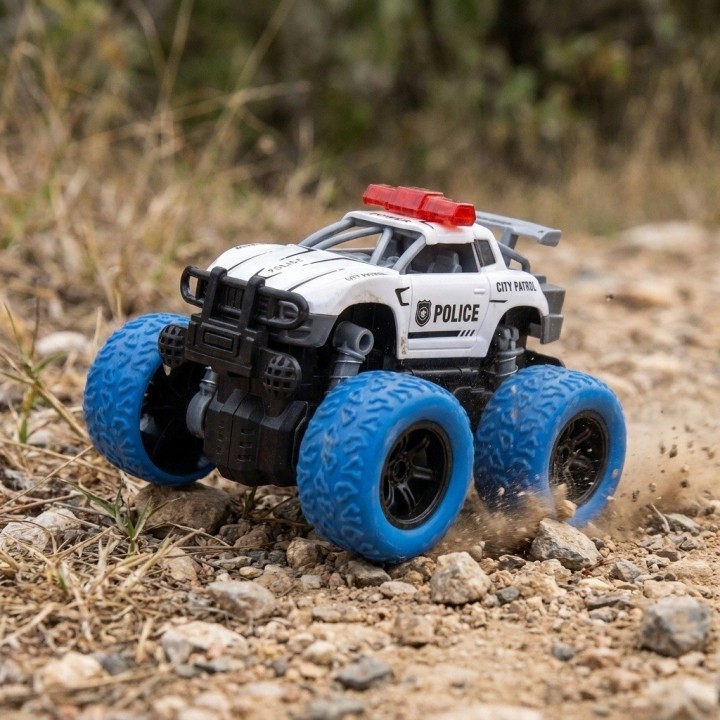 Carro Monstruo Policía Todoterreno De Carreras A Fricción