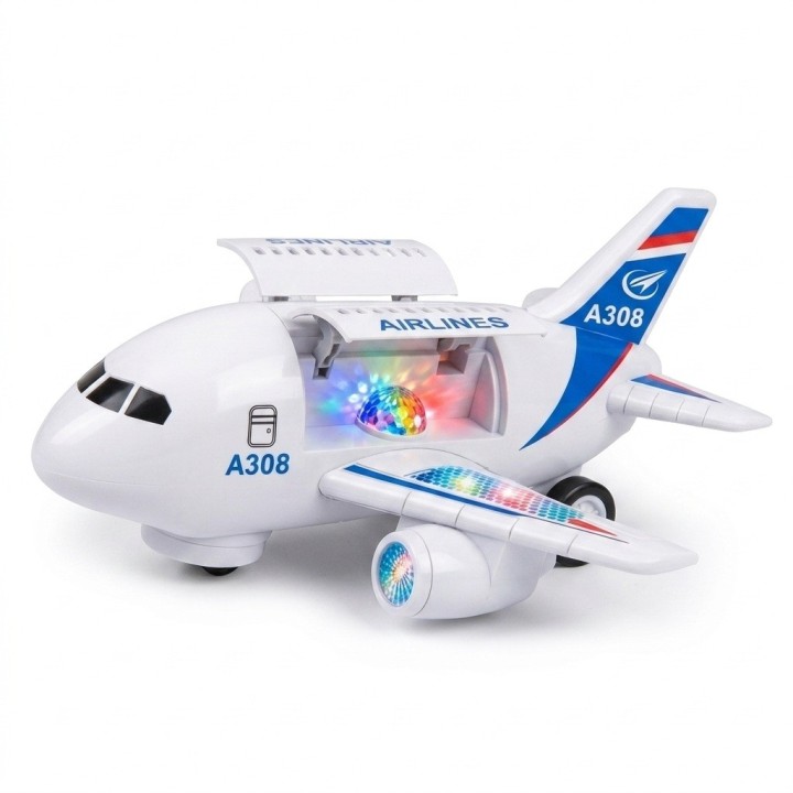 Avion De Juguete Electrico Con Luces 3d Musica Y Movimiento