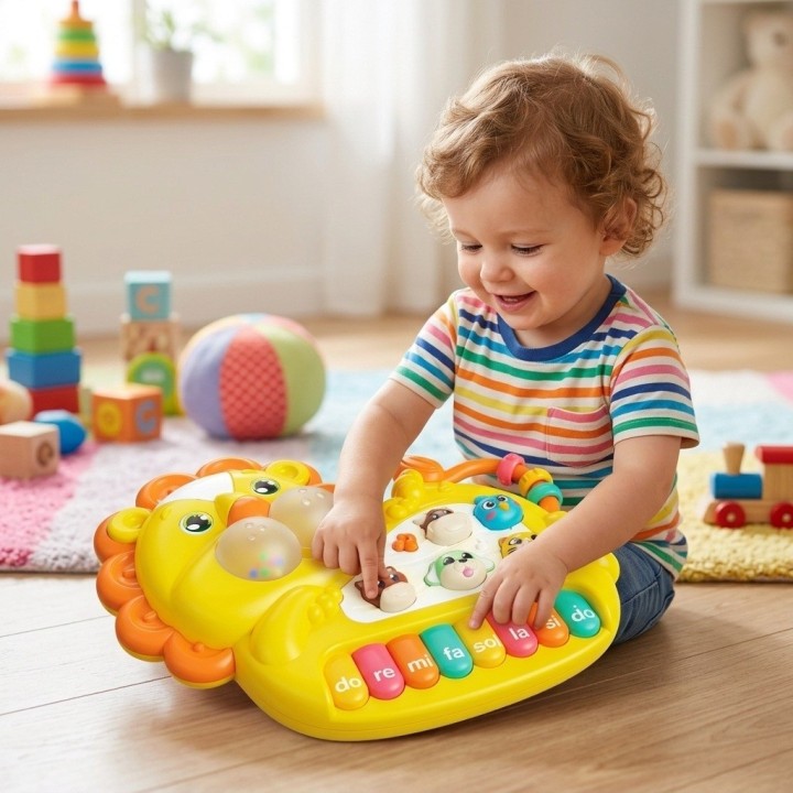 Piano Musical Leon Juguete Educativo Bebes + Baterias