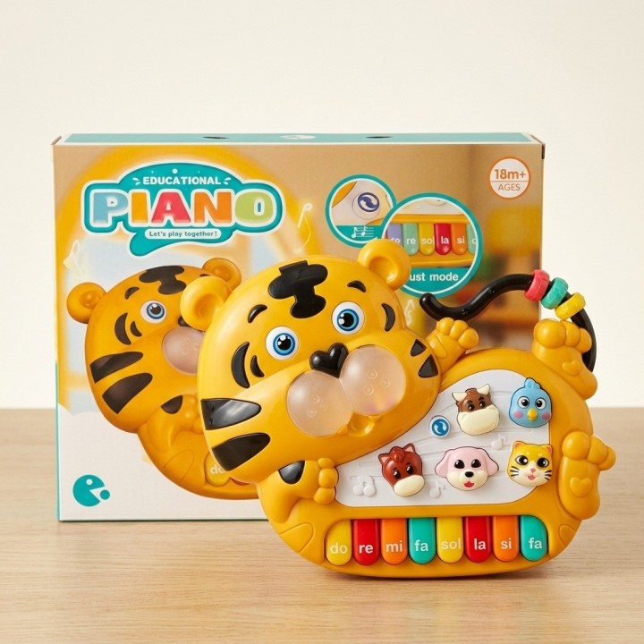 Piano Musical Tigre Juguete Educativo Bebes Luces Sonidos