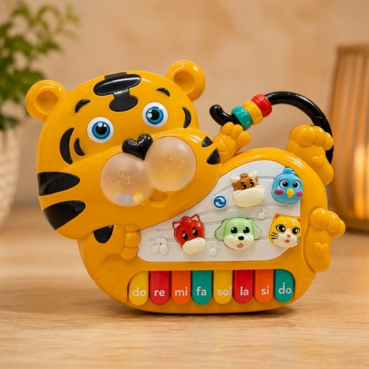 Piano Musical Tigre Juguete Educativo Bebes Luces Sonidos