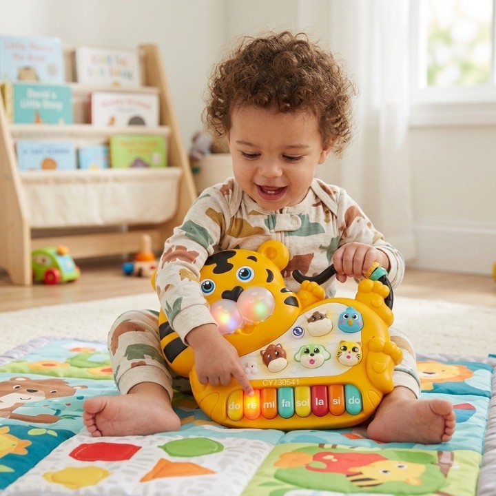 Piano Musical Tigre Juguete Educativo Bebes Luces Sonidos