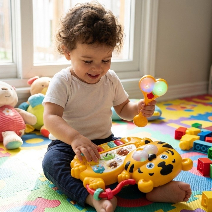 Piano Musical Tigre Juguete Educativo Bebes Luces Sonidos