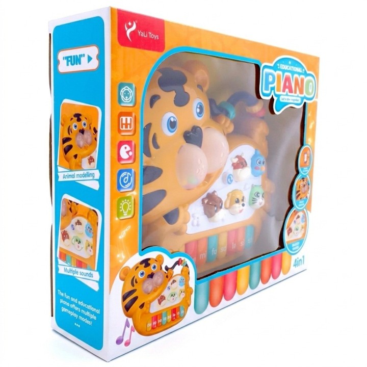 Piano Musical Tigre Juguete Educativo Bebes Luces Sonidos